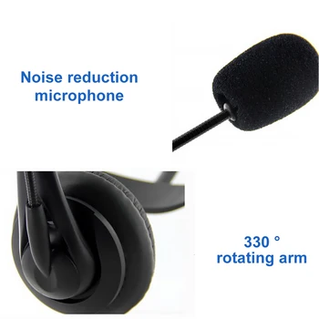 USB, Fone de ouvido Computador Portátil Fone de ouvido sem Fio de Jogos Online bate-Papo Cabeça Montado Controle de Linha de Fone de ouvido
