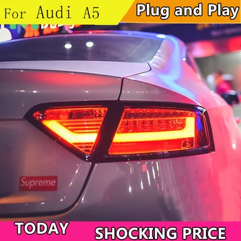 Doxa 4PCS Estilo Carro da Audi a5 Luzes da Cauda 2008-2016 para A5 LED Lâmpada de Cauda+Ligar o Sinal de+Freio+Reversa do DIODO emissor de luz