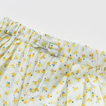 DB5456 dave bella primavera bebê meninas calças de crianças comprimento total de crianças impresso calça infantil criança calças