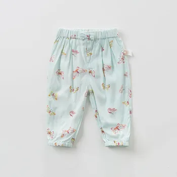DB5456 dave bella primavera bebê meninas calças de crianças comprimento total de crianças impresso calça infantil criança calças