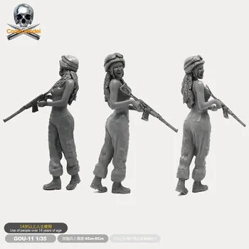 1/35 Resina Figura Soldado Modelo de Kits Femininos soldado Gou-11