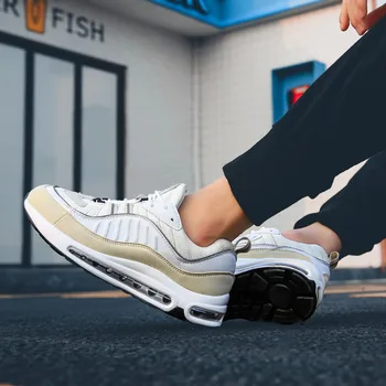 Homens casuais sapatos de desporto de luz ultra absorção de choque selvagem tendência de sapatos de fitness absorção de choque do não-deslizamento de calçados esportivos calçados