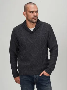 2020 nova camisola de algodão com decote em v dos homens camisola de moda sólido de cor de alta qualidade inverno slim sweater dos homens da marinha malhas