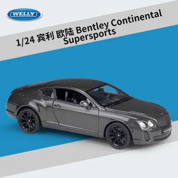WELLY Diecast 1:24 Escala de Carro Clássico Bentley Continental Supersports de Metal Modelo de Carro Liga de Carro de Brinquedo Para Crianças Presente Coleção