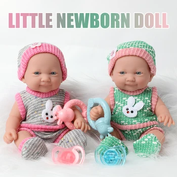 25CM Realista bebe reborn boneca impermeável de simulação de 10 polegadas de corpo inteiro silicone macio para recém-nascidos roupas de boneca definido para o brinquedo crianças