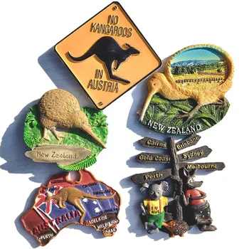 3d Resina Ímãs de Geladeira Canguru Sinal de Estrada de Turista na Austrália Lembrança Ímãs de Geladeiras a Decoração Home Acessórios de Presente