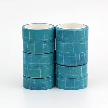 NOVO 10pcs/Lot Decorativa Azul Grade Básica de Washi Tapes para Bala Revista Scrapbooking Adesiva Fita Adesiva Bonito papel de carta