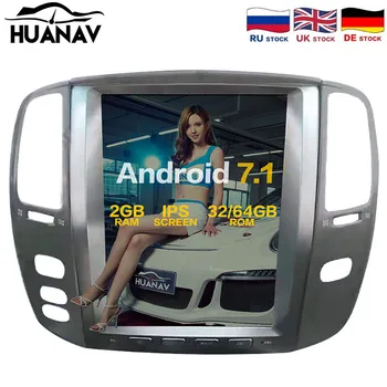 HUANVA Android 7.1 Multimídia nenhum Carro de CD Leitor de DVD de Navegação GPS Para o Lexus LX470 Estéreo Automedia Sat Nav auto-rádio leitor de Rádio