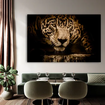 Moderno, Tamanho Grande Leão Imagem Arte de Parede de Lona da Pintura Abstrata Animal Poster HD de Impressão Para Decoração Sala de estar Cuadros