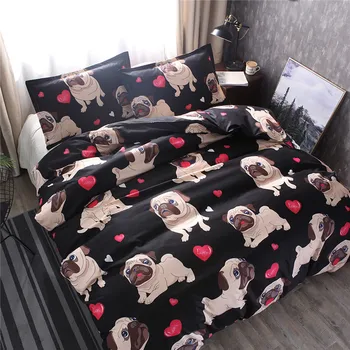 Bulldog roupa de cama 3D colcha da cama Conjunto de roupa de Cama 3pcs Confortável crianças Estudante do quarto de cama S31