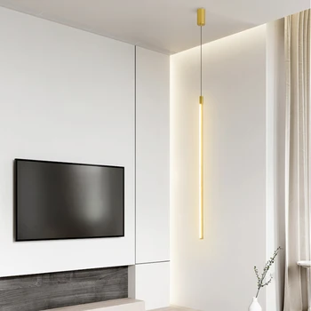 Ouro/Preto LED Moderna pingente lustre para sala de Jantar, cozinhas Minimalista, iluminação Home lustre Pendurado fixação Ac110-220V
