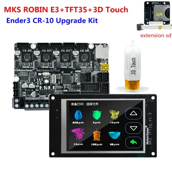 MKS Robin E3 placa-mãe Ender3 CR 10 peças de atualização impressora 3D de 32 bits no painel de MKS TFT35 tela de toque bltouch cama sensor de nivel