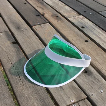 2019New Verão Adultos Casual Proteção UV, Viseira de Sol do Caps Moda feminina Sol Chapéus de Praia ao ar livre de PVC Plástico Chapéu