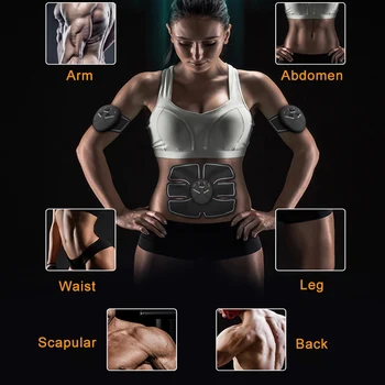 ABS Treinador Estimulador Muscular, Abdominal Exercitante Equipamento de Estômago Exercitante EMS Muscular de Toner