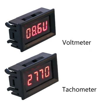 2 em 1 LEVOU Tacômetro Medidor Digital RPM Voltímetro para Auto Motor de Carro de Moto Velocidade de Rotação