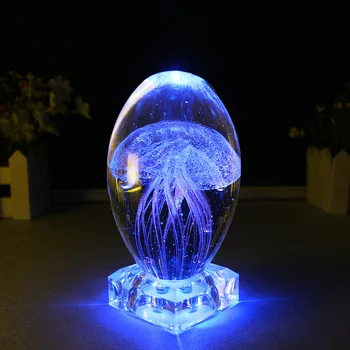 LED de água-viva lâmpada de água-viva de luz em 3D para crianças, luz da noite do bebê lampara Multicolor Iluminação Crystal Peixes Para a Criança de Presentes Decoração