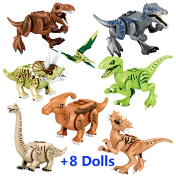 2021 mundo Animal Dinossauro Série Stegosaurus Spinosaurus Mini Lagarto DIY Modelo de Construção de Blocos de Tijolos Brinquedos Presentes