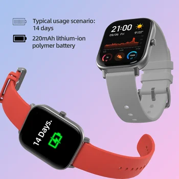 [Navio Da Espanha e Polónia] Versão Global Amazfit GTS Smart Watch 5ATM Impermeável Natação Smartwatch NOVA de 14 Dias da Bateria