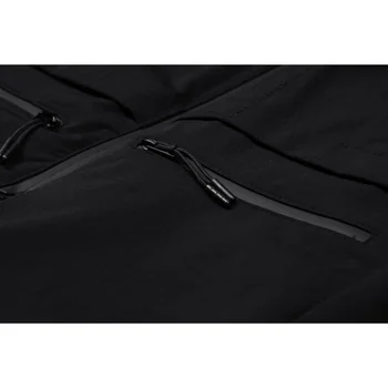 Enjeolon Marca Gola com Capuz Casaco de Trincheira Casaco de Homens de Qualidade de Vestuário Masculino Preto Longo Trench Coat Casaco Blusão de JK0525
