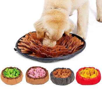 Brinquedos do animal de estimação do Cão Pet Round Cheirando a Almofada Lavável Formação Cobertor de Alimentação da Esteira Montando Multi-cor de Brinquedos para Cães