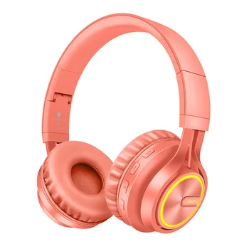 Rosa de Ouro Fones de ouvido sem Fio com Microfone Através de Ouvido Fone de ouvido Estéreo Bass Big Fone de ouvido para PC Portátil Android, para um Presente