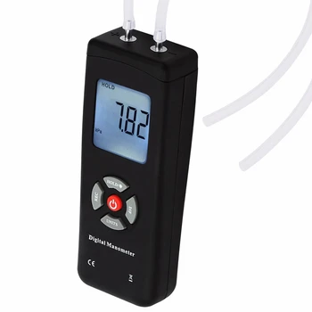 Manômetro Digital Portátil de Mão Vácuo de Ar de Gás, Medidor de Pressão Medidor com luz de fundo 11 Unidades de +/- 13.78 KPa + / - ± 2PSI