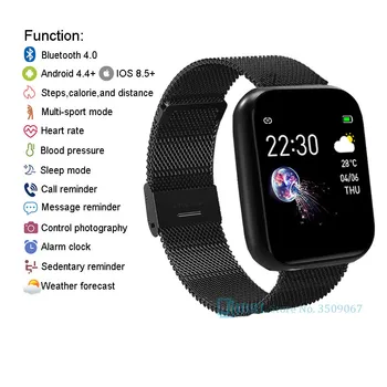 Full Touch Smart Relógio Mulheres Homens Smartwatch de Fitness Tracker Esporte Bluetooth Smart Relógio Para IOS Android Smart-relógio de Pulso