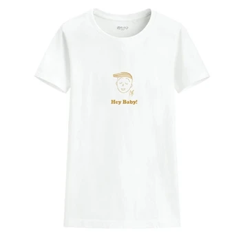 2020 frete Grátis Alta Qualidade de Vestuário Feminino Abençoado Camiseta Simples Carta de Impressão de Manga Curta