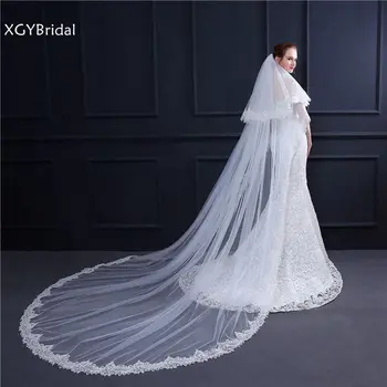 Nova Chegada de 3 Metros Branco Marfim véu de Noiva 2021 Voile mariage Em stock acessórios do Casamento welon Boda véus de noiva wesele
