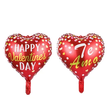 50pcs 18inch Coração os Balões em forma de Coração, Casamento, Dia dos Namorados Balão de Hélio Globos de Festa Decoração