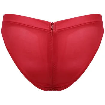 Ver Através de Lingerie, Calcinha Sexy Transparente Cueca para Mulheres Zíper para Abrir Virilha Cuecas de Cintura Elástica Cuecas Sexy