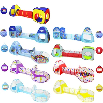 2018 Novo Bebê tenda para crianças dobrável brinquedos de plástico das crianças de casa de jogo Tendas jogar barraca inflável quintal Piscina de bolinha Presente de Natal