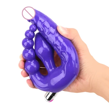 OLO Strapless Dildo Vibradores Anal Esferas de Próstata Massageador Duplo-cabeças Vibrador Plug Anal Vibrador Brinquedos Sexuais para Homens Mulheres
