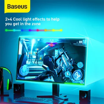 Baseus de Luz LED Strip RGB 5050 Flexível USB LED Fita Fita Cadeia Lâmpada 5V RGB de Jogos de Luzes LED Faixa TV PC de luz de fundo 1 m a 1,5 m