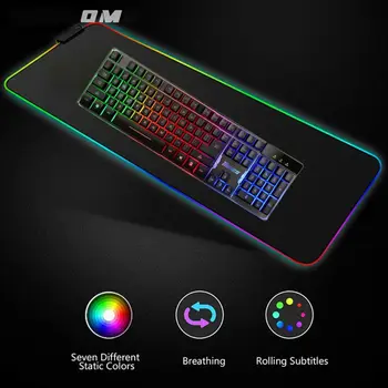 RGB 7 Colorido Luminoso Gaming Mouse Pad de Iluminação LED Esteira do Rato para Laptop PC Desktop Notebook Acessórios
