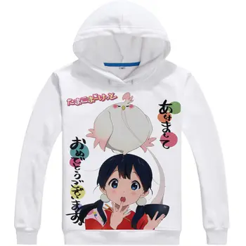 Tamako Market Capuz Anime Tamako Kitashirakawa Dera Mochimazzi Cosplay branco hoodies Bonito Camisolas desenho animado Japonês Fãs