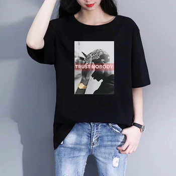 Tupac Shakur Novidade T-Shirt, Camisa De Homens Streetwear Tumblr T-Shirts Mulheres Causal Tee Gráfico Harajuku Oversize Tops