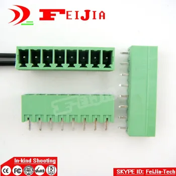 Frete grátis (100pcs/lote) 15EDGK-3.81-8P + 15EDGVC-3.81-8P Reta Pin Bloco de Terminais com Parafuso Conector Plugável de tipo NENHUM.1
