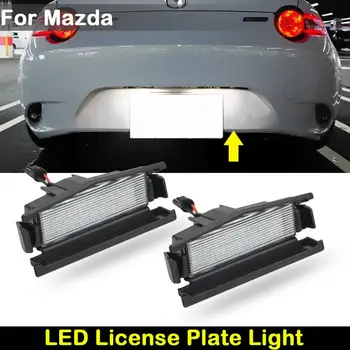 Para Mazda 2 de 2016 MX5 Miata 2016up DIODO emissor de luz branco da placa de licença Traseira do Carro de luz de placa com o número da lâmpada