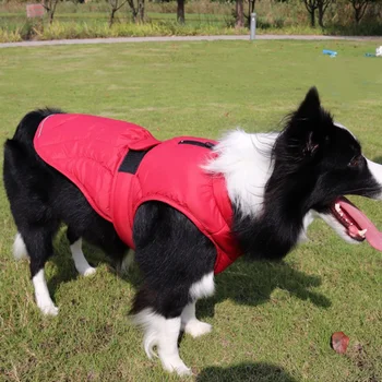 Impermeável Cão De Roupas Para Os Pequenos Cães De Grande Porte Casaco Reversível Quente Cão Revestimento Reflexivo De Segurança Acolchoado De Inverno Roupas Para Cães Pug