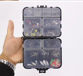 Furakuma 166pcs/caixa de Acessórios de Pesca Kit, Incluindo o Gabarito Ganchos Chumbada de pesca pesos de Roda se Encaixa com caixa de equipamento de pesca