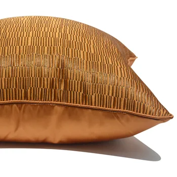 Brown Capa De Almofada Textura Listrada Fronha De Luxo Almofadas Decorativas Da Tampa Para O Hotel De Loja De Decoração De Casa Housse De Coussin