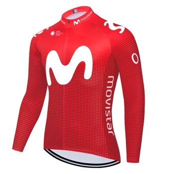 2020 equipa movistar ciclismo jersey de manga longa, verão, primavera camiseta ciclismo Bicicleta Camisa seca rápido jersey ciclismo hombre