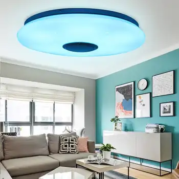 100W wi-Fi Moderna RGB LED Luzes do Teto, a Iluminação Home APP de Música bluetooth Luz de Controle Remoto Quarto Lâmpadas Inteligentes Lâmpada do Teto