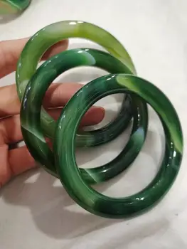 2020 real, verde jade pulseira rodada pulseiras natural, feito a mão pulseiras jade verde jade pulseira bracelete para mulheres