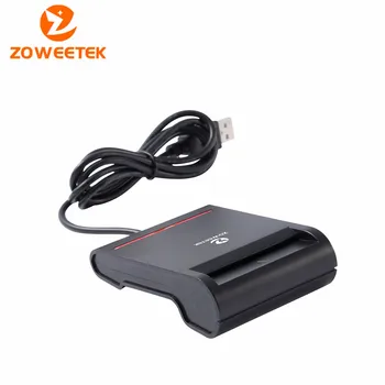 Zoweetek 12026-2 Fácil Comunicação USB EMV Smart Card Reader Writer com o Driver de CD Para ISO 7816 Chip EMV Tags SIM /ATM / IC / Cartões de IDENTIFICAÇÃO