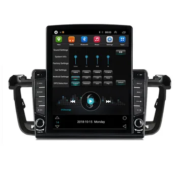 Estéreo Multimídia Unidade de Cabeça Para Peugeot 508 2011 2012 -2018 Tela de Toque Tesla Jogador Android de 10 64G de Navegação de Áudio do Carro Radio