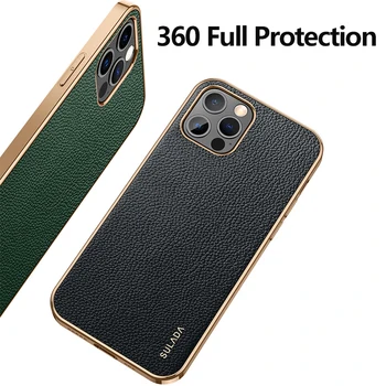 De luxo, capa de Couro para o iPhone 12 Pro Max de Negócio de Alta Qualidade de Proteção do Telefone de Tampa Traseira para iPhone 11 12 Mini