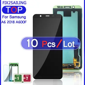 Lcds Para o Samsung Galaxy A6/A6 Plus A6+ 2018 A600F A600FN A605F AMOLED Display LCD da Tela de Toque Substituição do conjunto