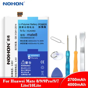 NOHON Bateria de Lítio Para o Huawei Ascend Mate 8 9 Pro S 9Pro 7Lite 10Lite Honra 6 Além de 7X HB396693ECW HB396689ECW Bateria Telefone